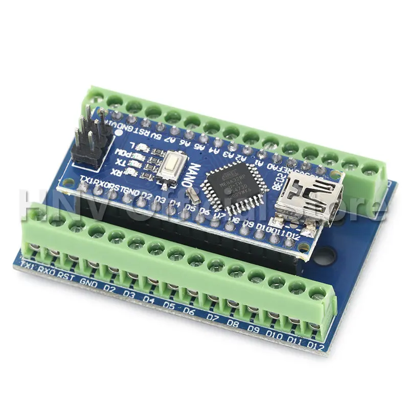 Контроллер NANO V3.0 3,0, терминальный адаптер, плата расширения, щит NANO IO, простая удлинительная пластина для Arduino AVR ATMEGA328P