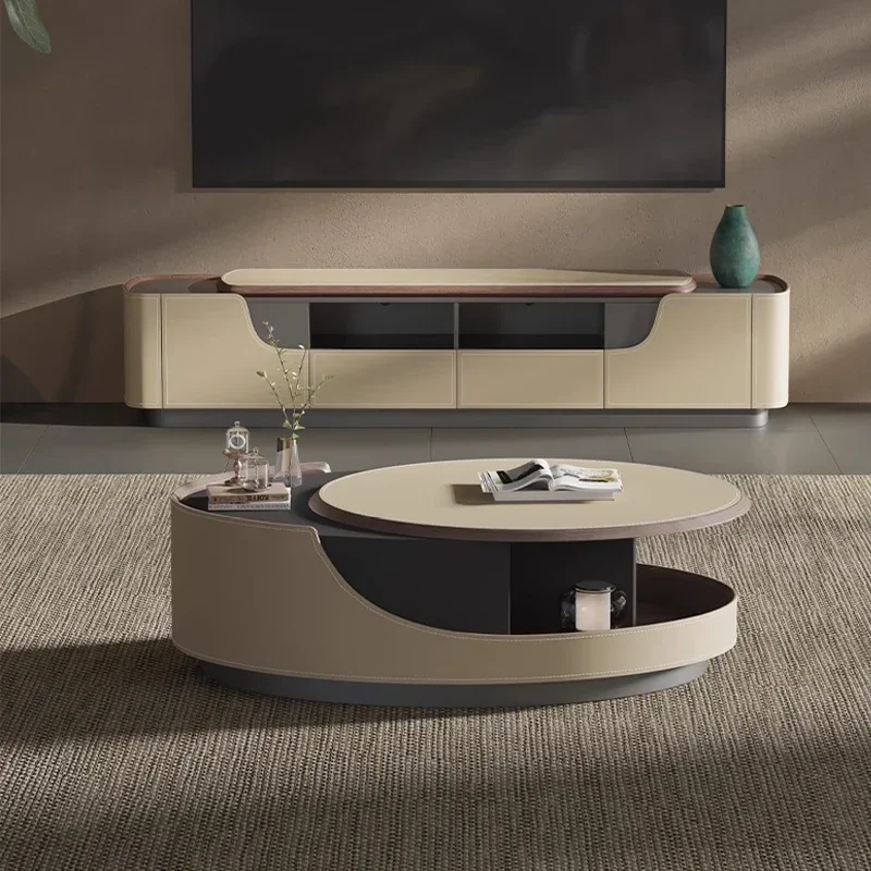 

-Luxury Living Room Center Coffee Table and TV Stand Accent Table Center Table For Home Hotel