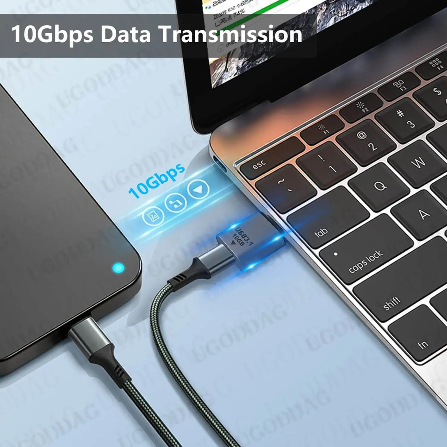 Picture 4: USB 3.1 Type C Female to USB 3.0 Type A Male 10Gbps Charger Converter OTG Fast Charging Adapter