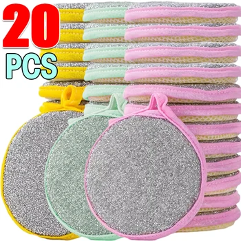 가정용 양면 접시 세척 스폰지, 흡수성 수세미 패드, 닦는 팬, 냄비, 접시 청소 브러시, 매직 스폰지, 주방 걸레 