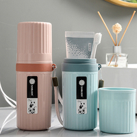 Toothbrush Travel Case, Travel Toothbrush Cup Holder for Toothbrush and Toothpaste, Portable Travel Toothbrush Container for Tra