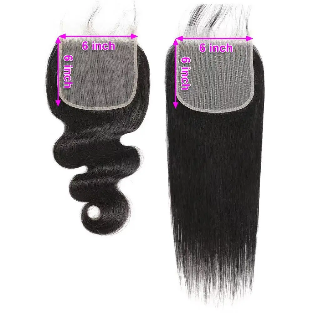 

Прямые 6x6 кружевные застежки из человеческих волос объемная волна 6x6 прозрачные кружевные застежки бразильские волосы Remy натуральный цвет для чернокожих женщин