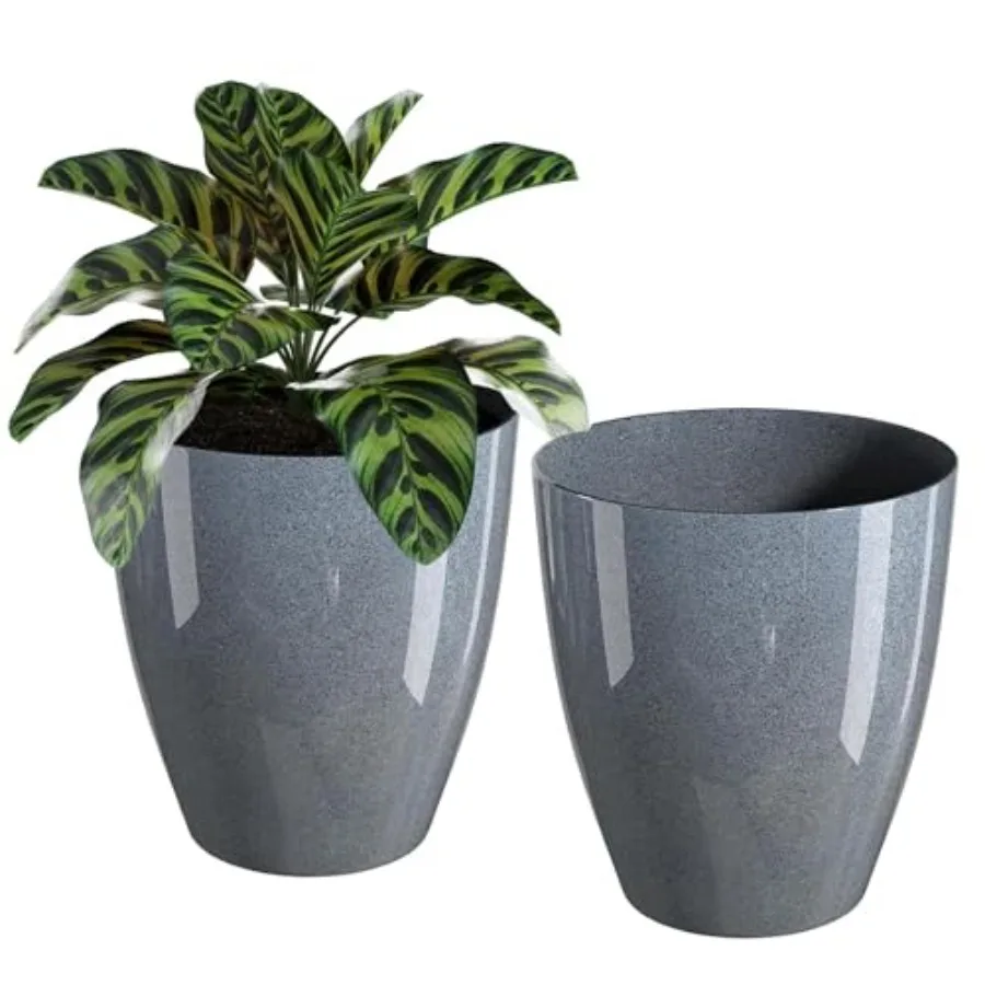 

Высокие кашпо для комнатных и уличных растений, 2 шт., прочные горшки для цветов и деревьев для декора веранды, патио, террасы, гостиной