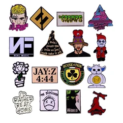 Pop Rock Band Pin Fashion Music Brooch Punk Rock Metal Badge Unique Jewelry Gift Clothing Accessories For Fans And Friends