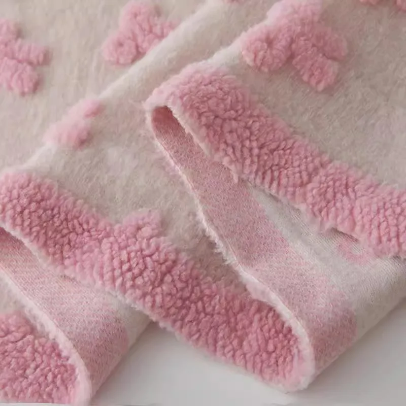 

Жаккардовые тканевые куртки с 3D узлом-бабочкой, жилеты, предметы интерьера, ткань «сделай сам», трикотажная дизайнерская ткань из искусственной шерсти для пэчворка