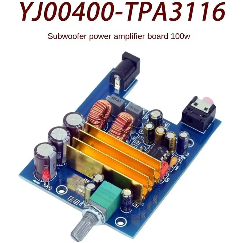 FULL-TPA3116 Subwoofer Amplifier Board 100W 4Ω DC24V Mono Audio Power Amp Module For DIY Speaker