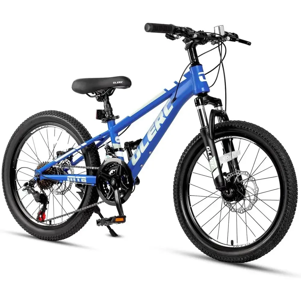 

24 Inch Kids Bike, 21-Speed Mountain Bike for Ages 6-15, Front Suspension and Disc Brakes, Multiple Colors