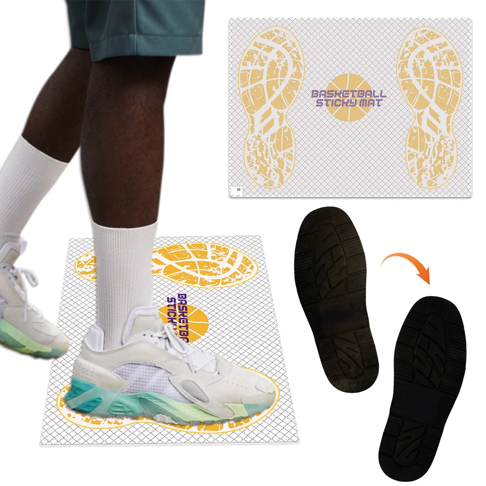

Courtside Basketball Sticky Mat Includes 30 Peel-Off Sheets Non-Slip Basketball Shoe Sticky Pad Basketball Shoe Grip Pad