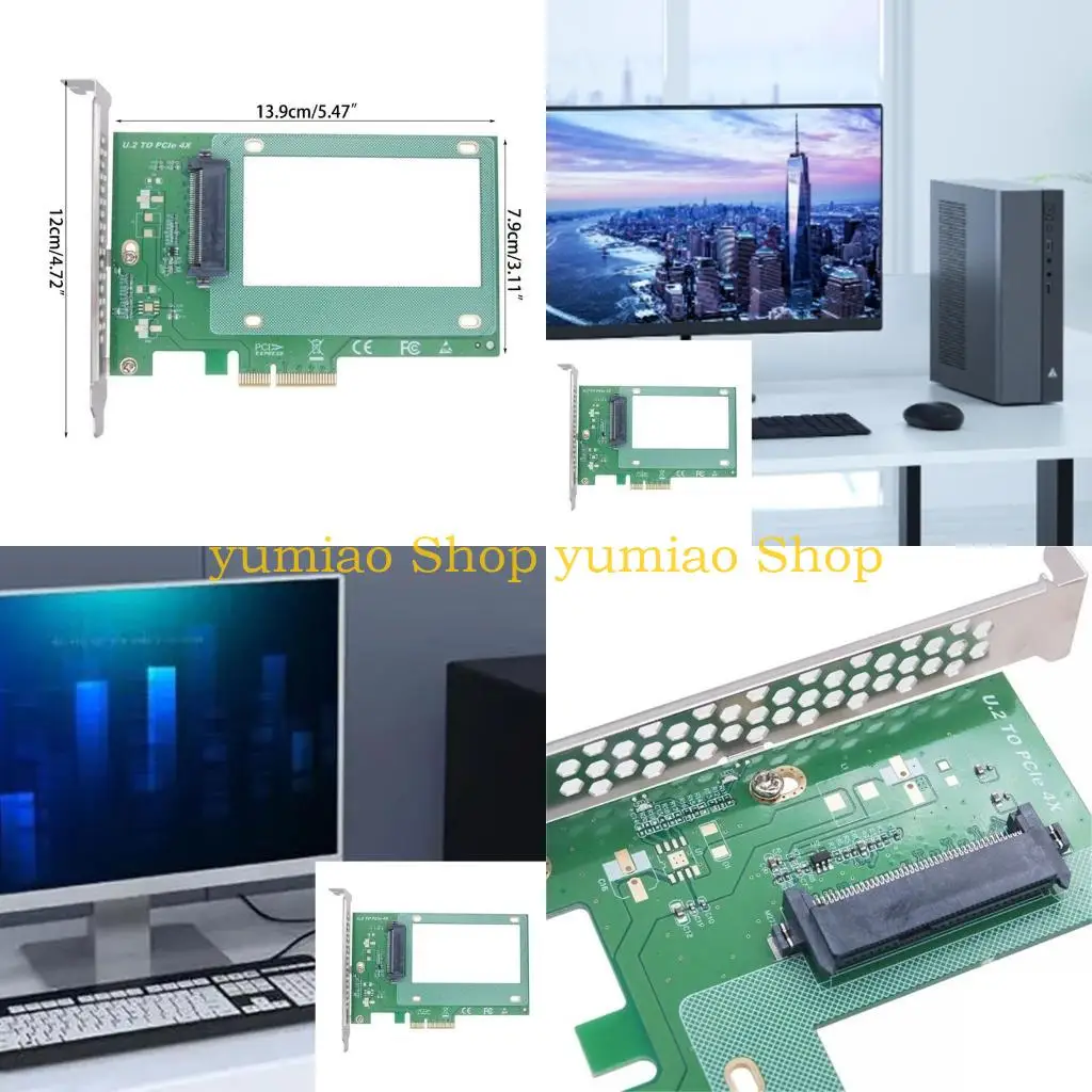 587B Convenient PCIE 4X to U.2 NVMe SFF8639 Card Expand Computer's Storage Space with Faster NVMe Drives