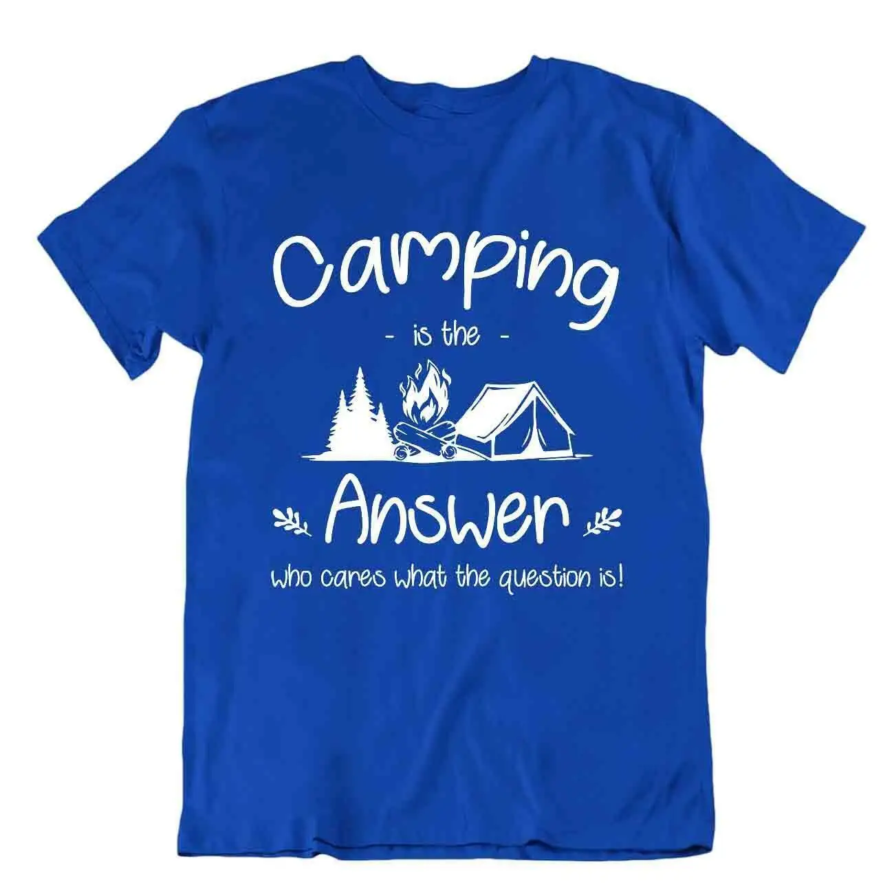 Camping Outside Trip T-Shirt Tee Gift Cool Funny Outdoor Fresh Answer Vintage