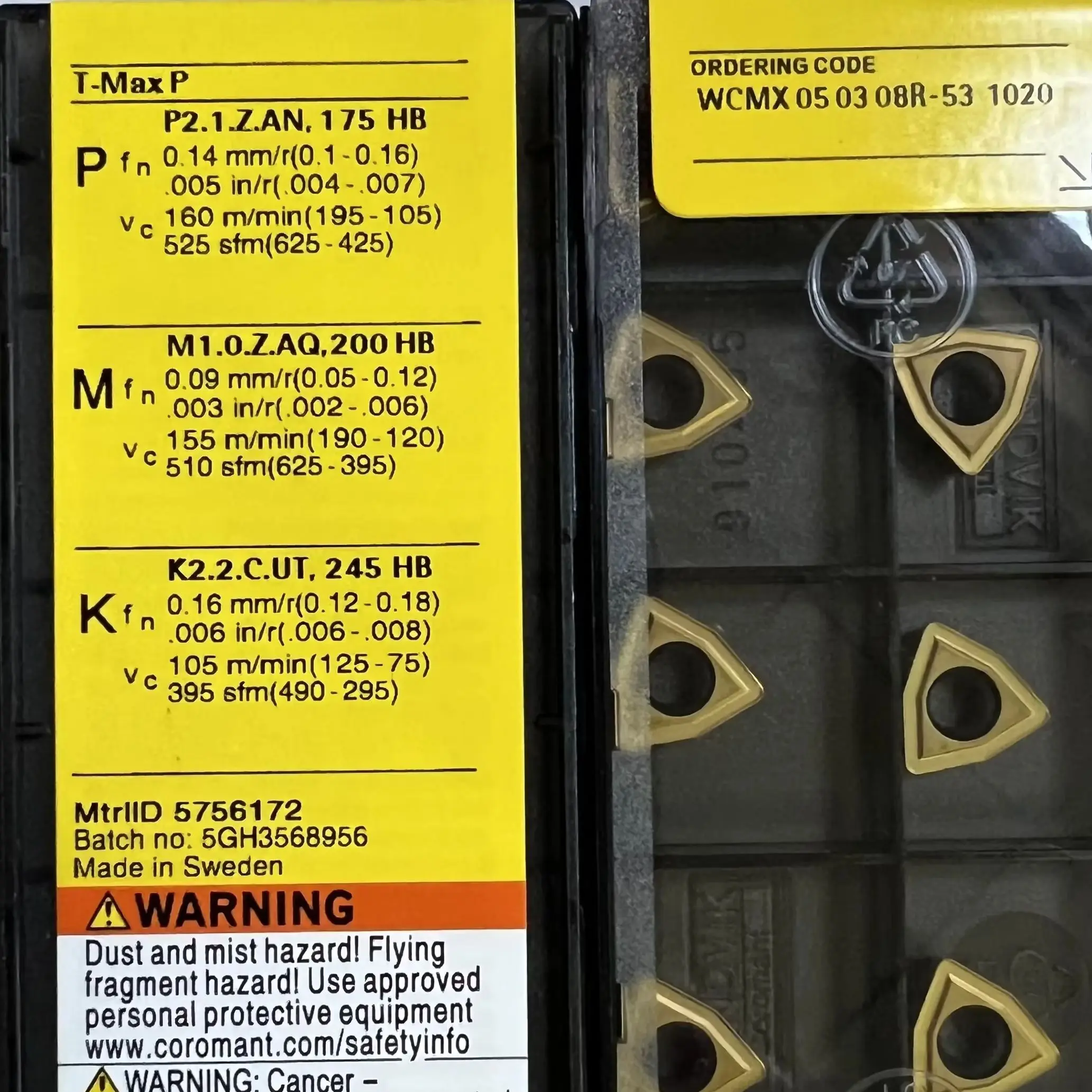 

WCMX050308R-53 1020 Original CNC blade