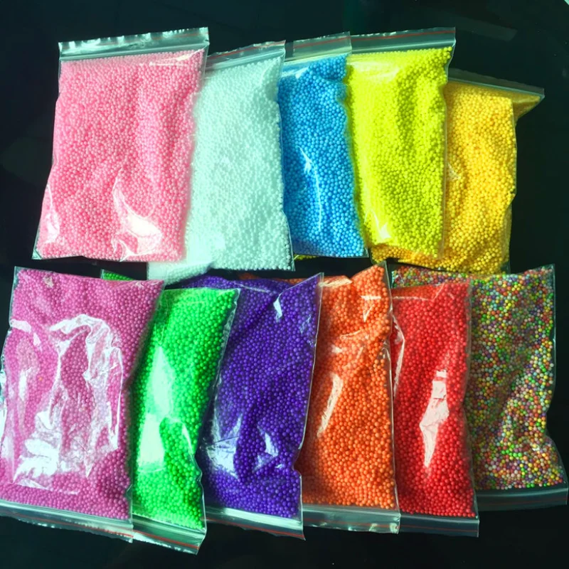 Small Foam Beads and Styrofoam Snow Mud Particles for Balloon Filler Decoration and DIY Slime Making