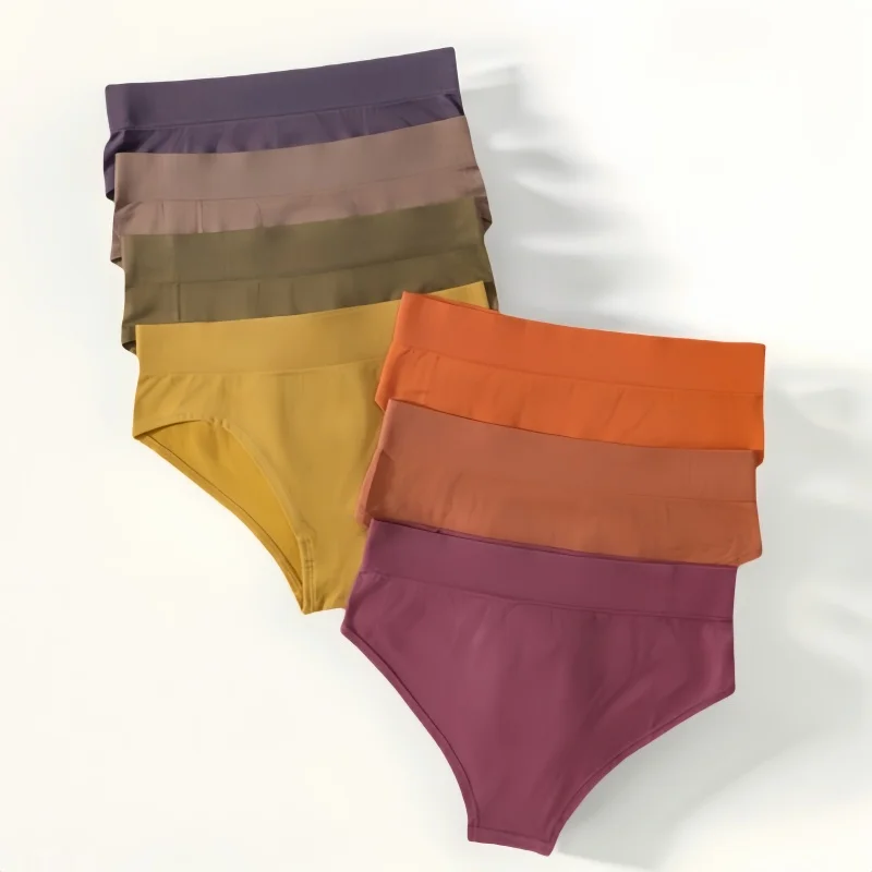 1Pc Mutandine A Vita Alta Slip Mutande Femminili di Colore Solido Donne Biancheria Intima Senza Soluzione di Continuità Lingerie Sexy Comfort Sport Intimo S-XXXL