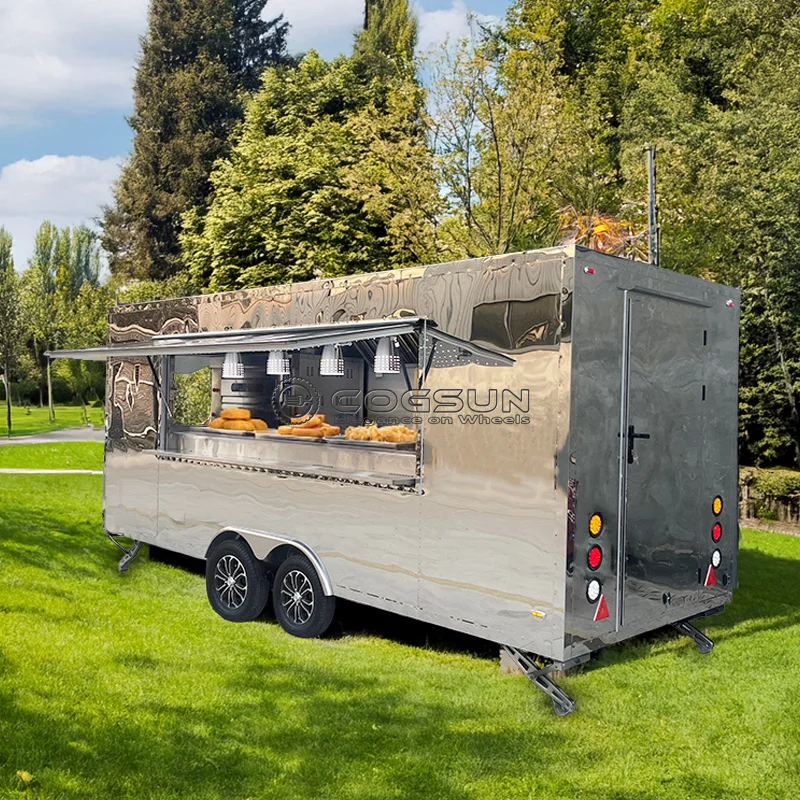 

Всесезонный закрытый прицеп для еды с подогревом и переменным током для годовой работы