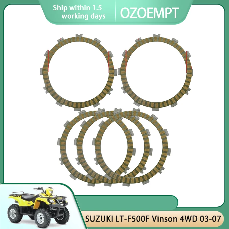 OZOEMPT Fibrous Clutch plate Apply to SUZUKI LT-F500F Vinson 4WD 03-07