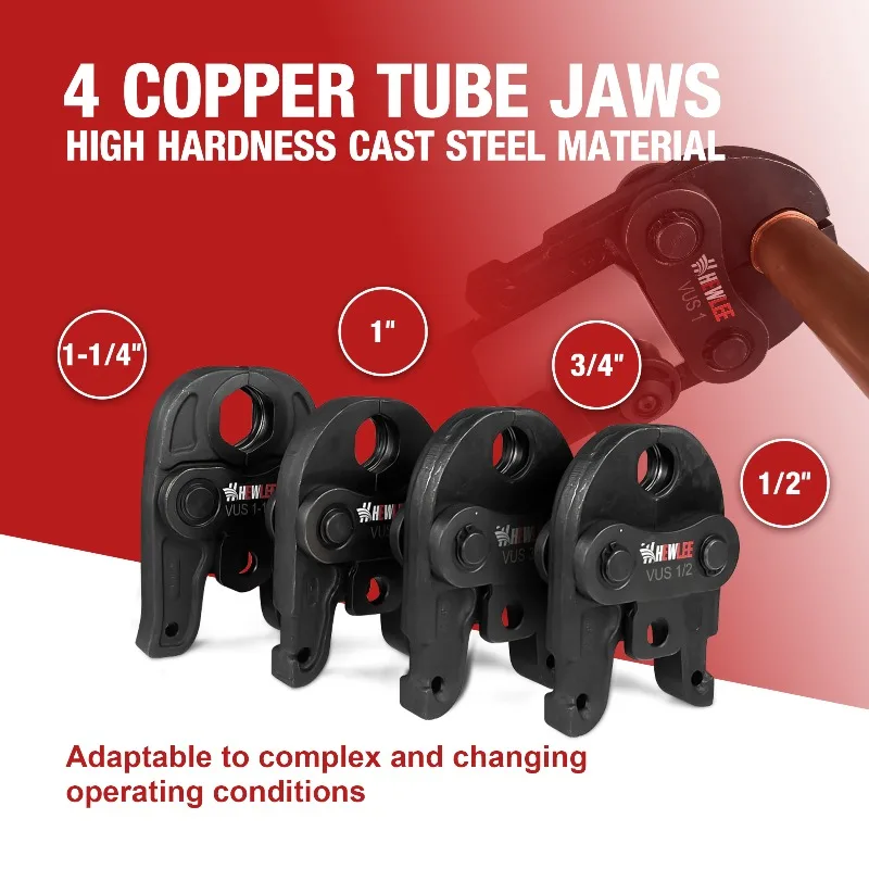 

【Factory Price】HEWLEE HZT-50 Cordless Hydraulic Crimping Tools Rechargeable Pipe Crimping Tool Set for Copper and Steel Pliers