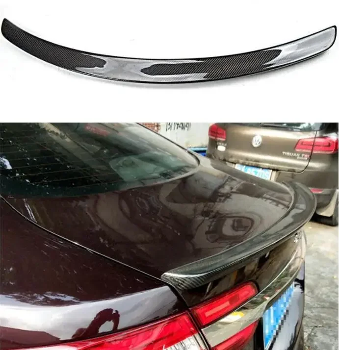 REAL CARBON FIBER REAR WING TRUNK LIP TAIL WITH FLAP SPOILER FOR JAGUAR XF 2009-2015 P STYLE