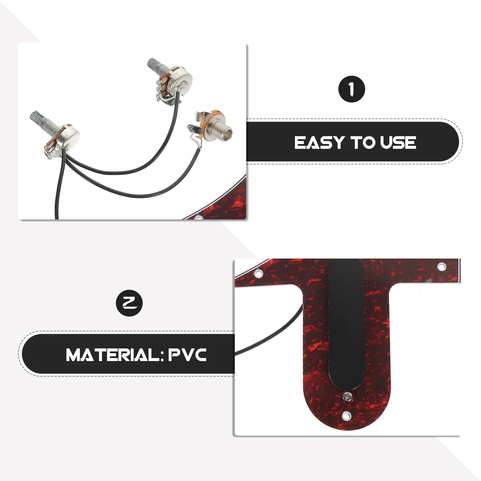 

Mandolin Pickup Red Tortoise 15.20 X 13.05 X 0.25Cm Pvc Plate Guitar For Mandolin