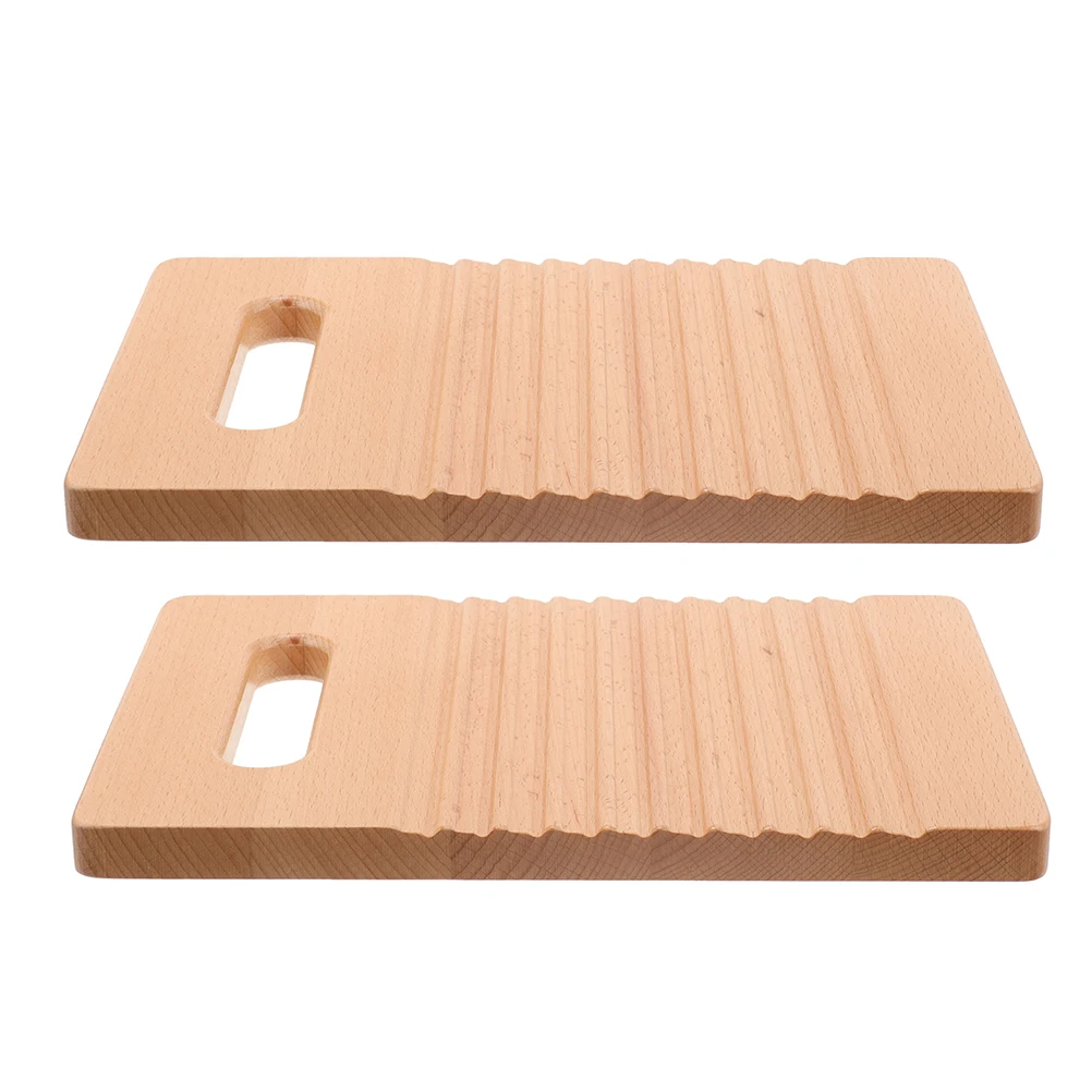 2Pcs Montessori Wooden Beechwood Mini Washboard Hand Washing Laundry Board Educational Kids Learning Tool Hand Washing Clothes