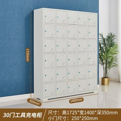 خزانة شحن أدوات كهربائية لموقع البناء، خزانة تخزين متعددة الأبواب للهاتف المحمول والكمبيوتر اللوحي، مثقاب كهربائي، جهاز اتصال لاسلكي