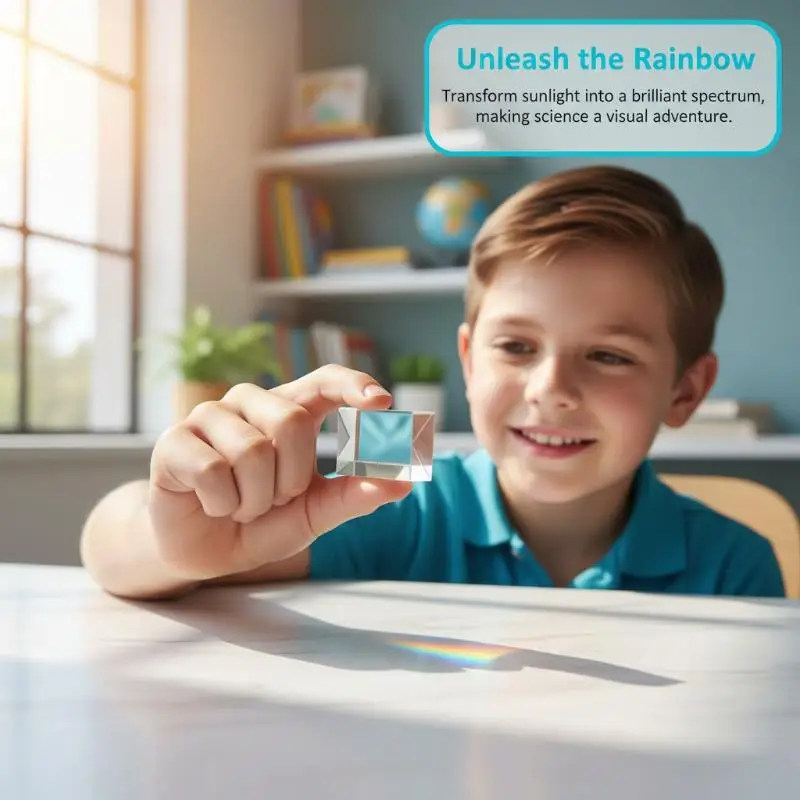 Physics Teaching Glass Prism 60mm Educational Spectrum Demonstration for Classroom Optical Photography ToolHotsale