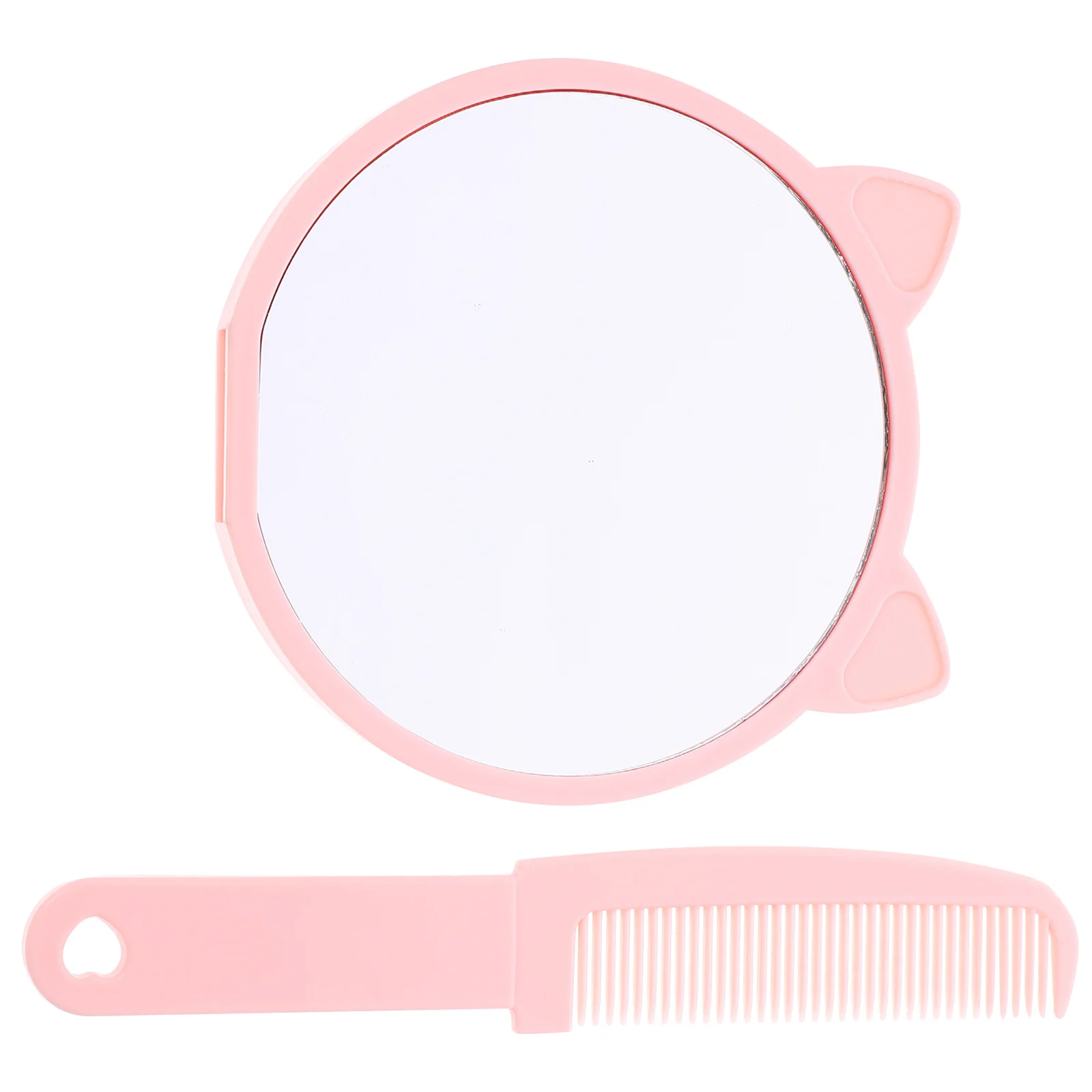 Kat Oor Handspiegel Draagbare Reismake-up Compacte Spiegel Enkelzijdig Schattig Duurzaam Glas PP Materiaal Make-up Compact