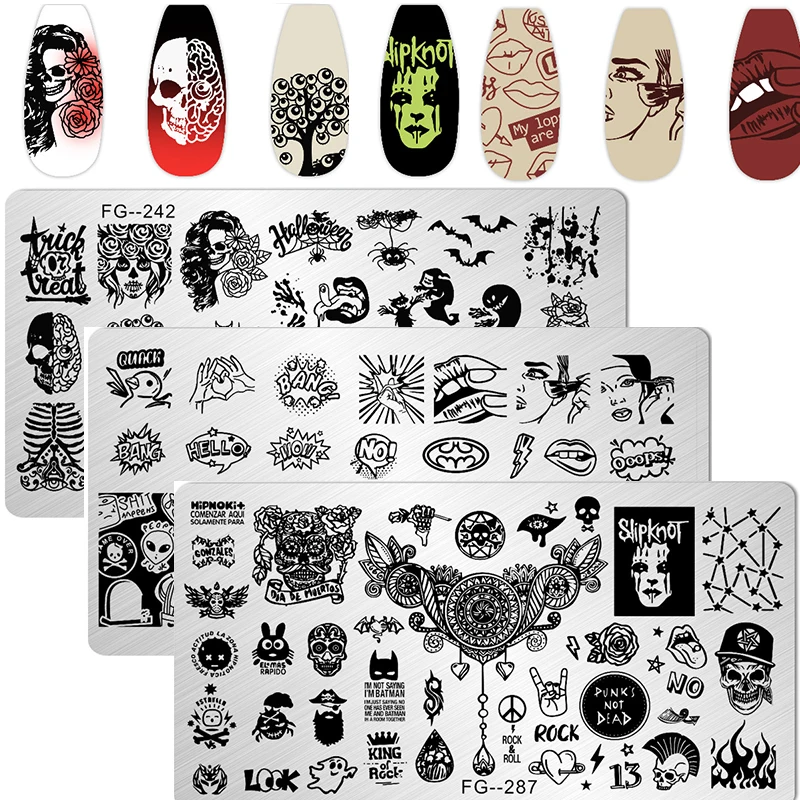 NEW Halloween Christmas Holiday Nail Plate Nail Stamp Image Ghost Face Skeleton Butterfly Nail Template Print Nail Art Template