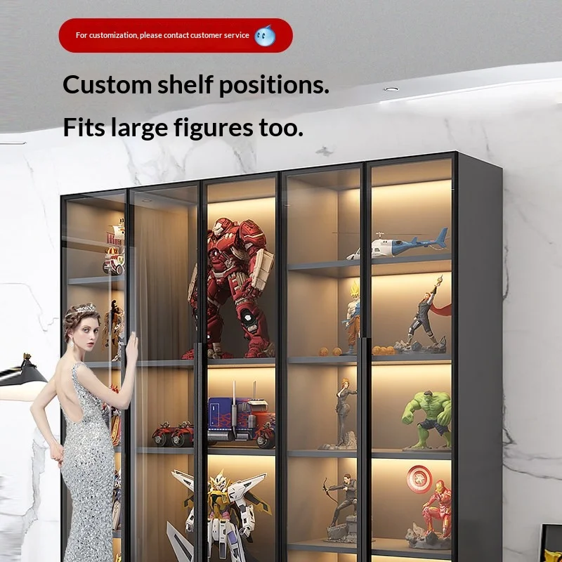 Handmade Transparent Imitation Glass Acrylic Display Cabinet Dustproof Waterproof Multipurpose Lego Toy Storage Shelf