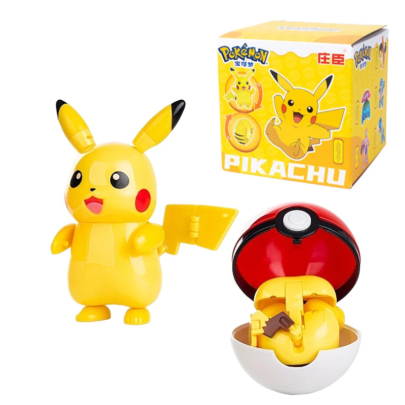 Pokemon Elf Ball Deformabile Modello alla moda Periferiche di animazione Giocattoli per bambini Ornamenti per bambole di cartone animato Decorazione Regalo di compleanno