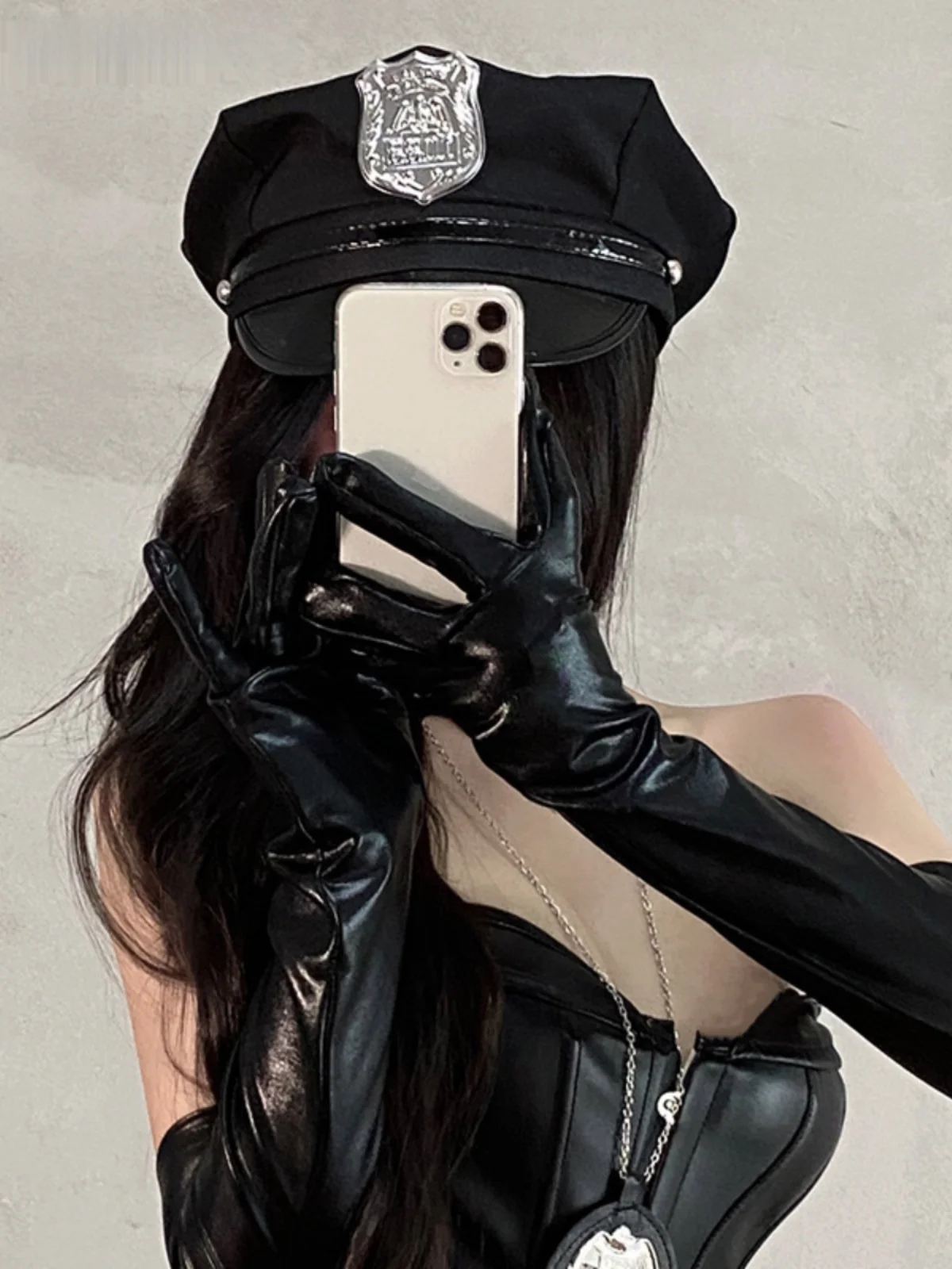 Roleplay Performance Costume Hat Sailor Suit DS Stage Uniform Women Police Cap Street Style Polyester Fiber Wide Brim Cap