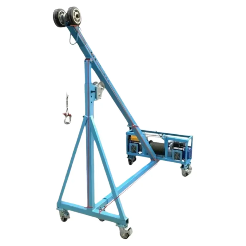 デュアルモータークレーン 220V 家庭用ドア・窓ガラス吊り上げクレーン 小型1トン電動吊り上げクレーン