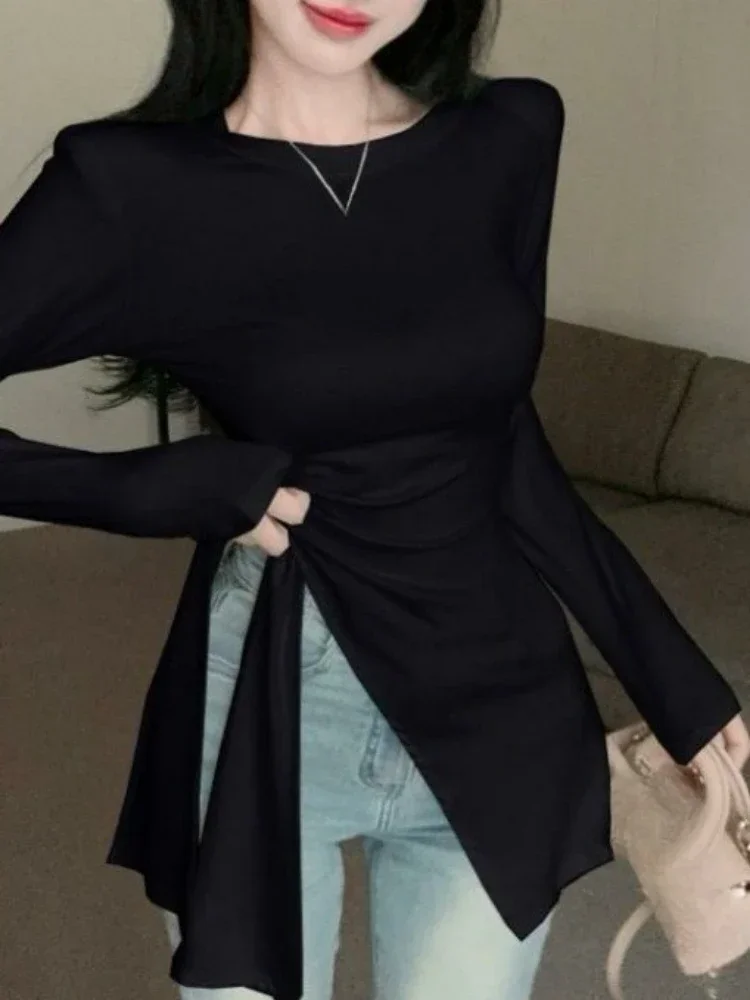 

Women's Y2K Vintage Bandage T-Shirt, Sexy Bodycon Streetwear Top, Grunge Aesthetic