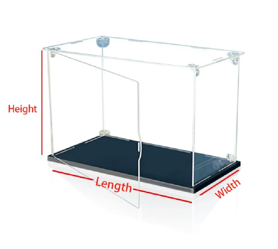 صندوق تخزين نموذج لعبة التجميع مع باب دوار علبة عرض نموذج السيارة خزانة عرض أكريليك شفافة للمقتنيات