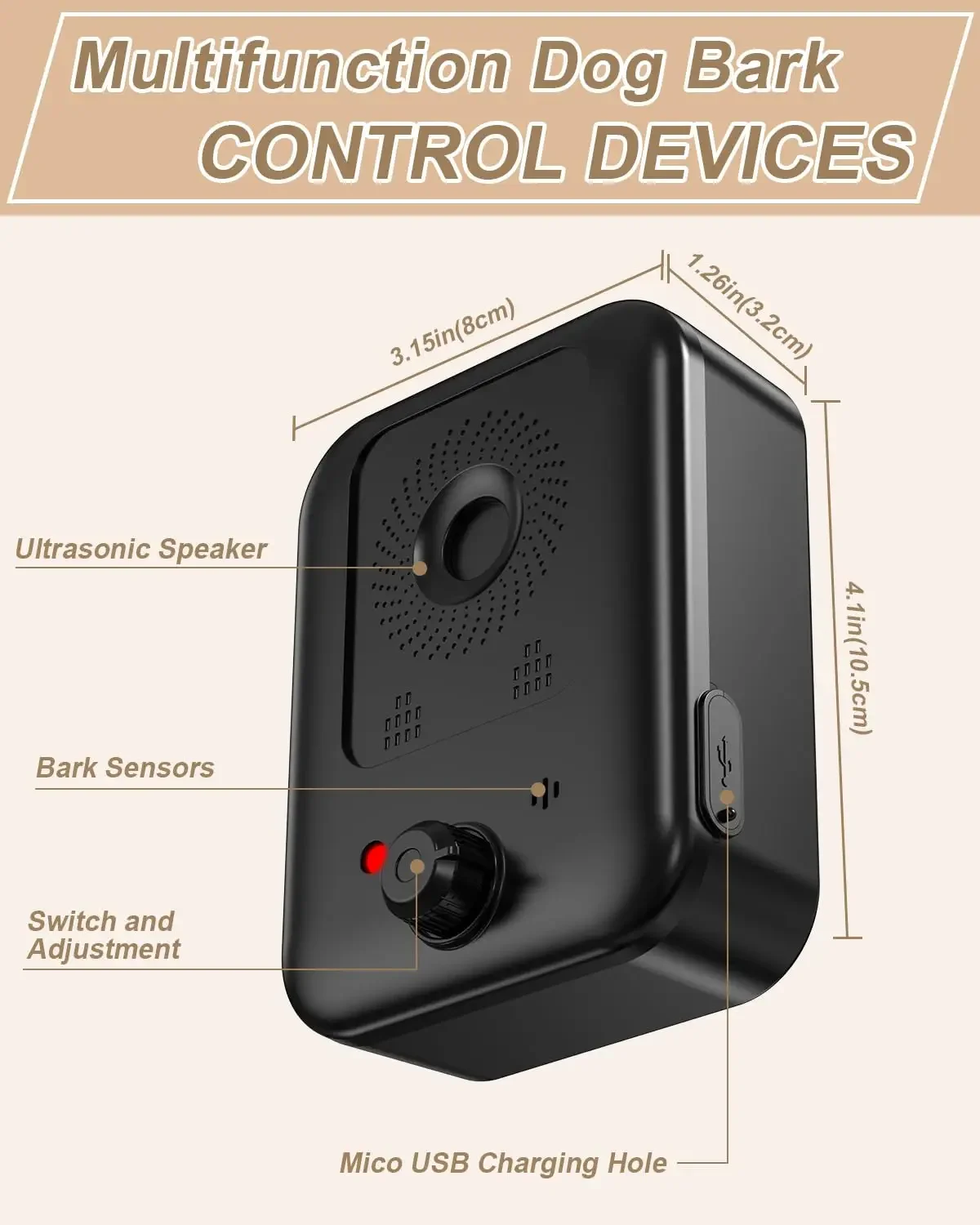 Barking Control Rechargeable Ultrasonic