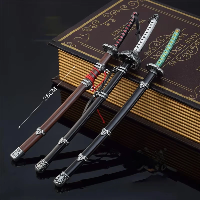 26cm SEKIRO: Shadows Die Twice Sword Toy Katana Weapon Models Three-piece Gift Box Version Metal Collectible Gift Ornaments