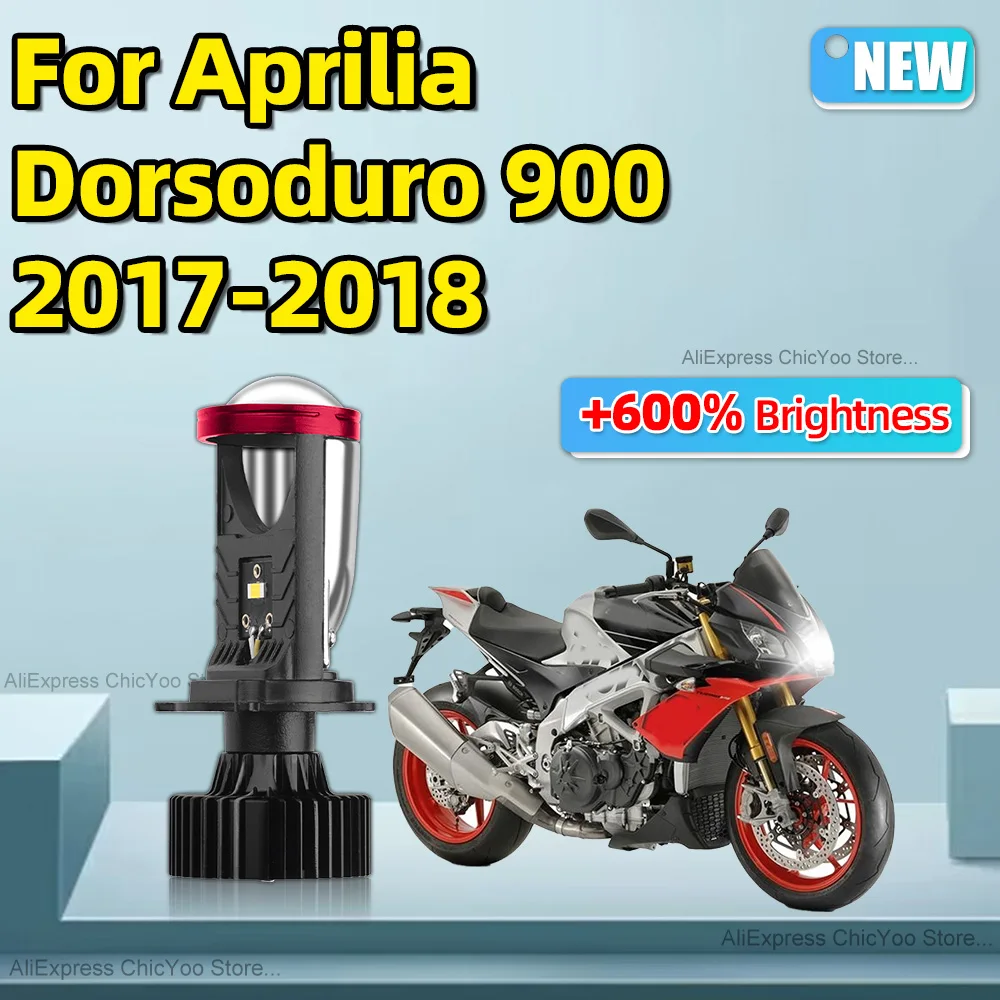 For Aprilia Dorsoduro 900 2017 2018 Motorcycle Headlights Bi LED Lens Projector H4 Moto Bulbs CSP Chip with Fan Cooling