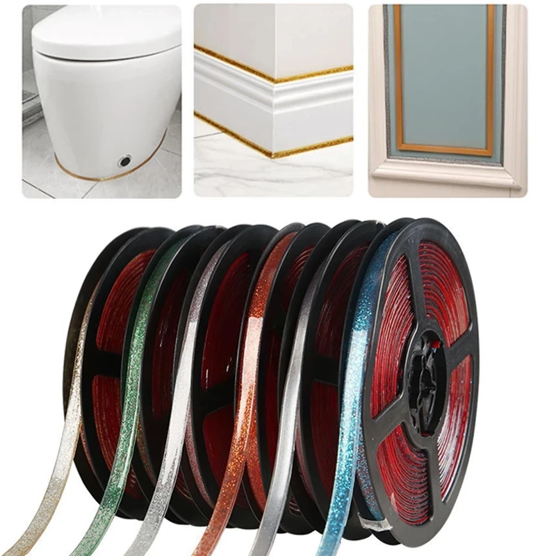 6M Self-Adhesive Ceramic Tile Gap Mildewproof Tape Kitchen Bathroom Gap Waterproof Beautiful Seam Tape Edge Decorative Strip