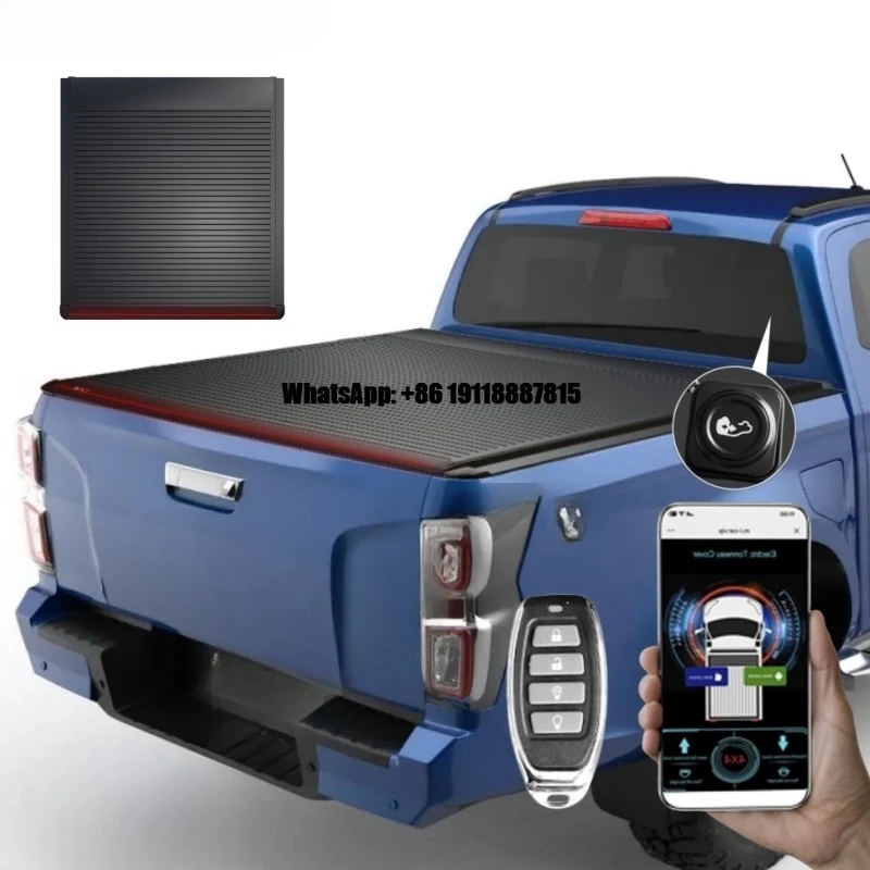 2015 2016 2017 Isuzu Dmax Pick up Aluminum Back Roller Shutter Hard Trunk Tonneau Cover Electric Retractable Bed Cover