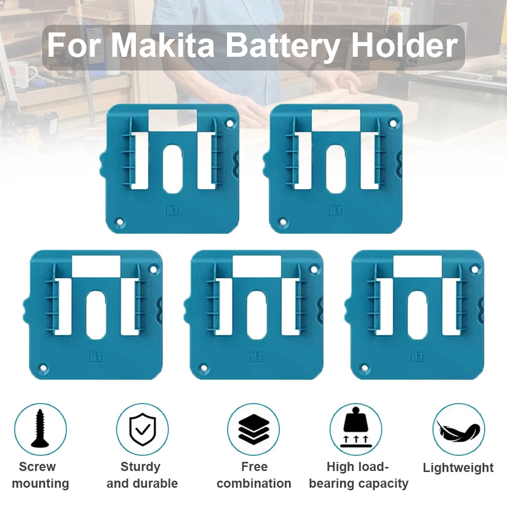 

10 шт. держатель батареи для Makita 18 В, литий-ионный аккумулятор, инструменты, держатель машины, стеллаж для хранения, настенное крепление для BL1860 BL1850 (без батареи)