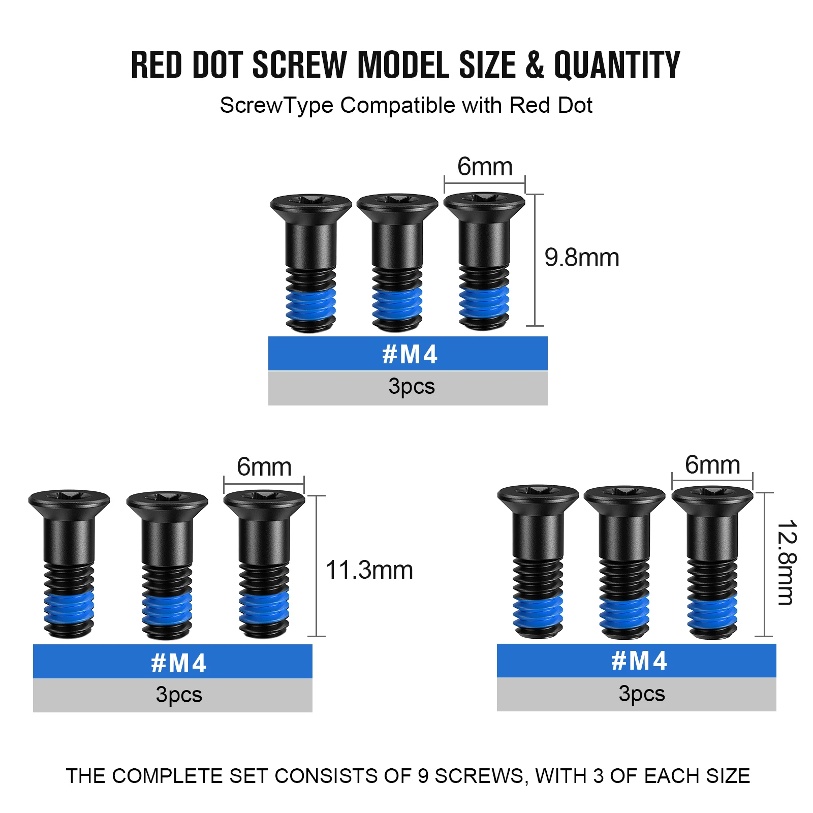 #M4 Red Dot Screw, …