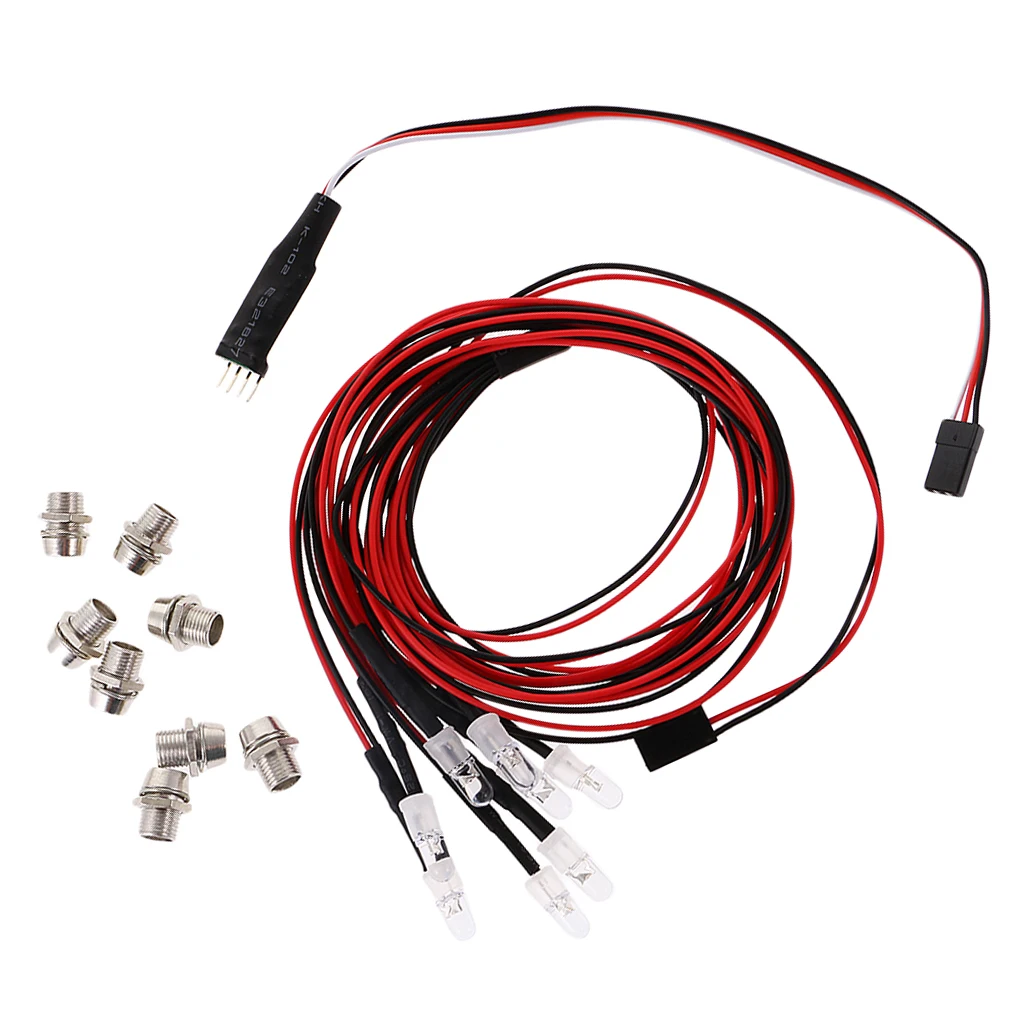 High Visibility LED Light Kit RC Car Lamp Set Remote Control Panel for 1 8 RC Car Accessories Upgrade