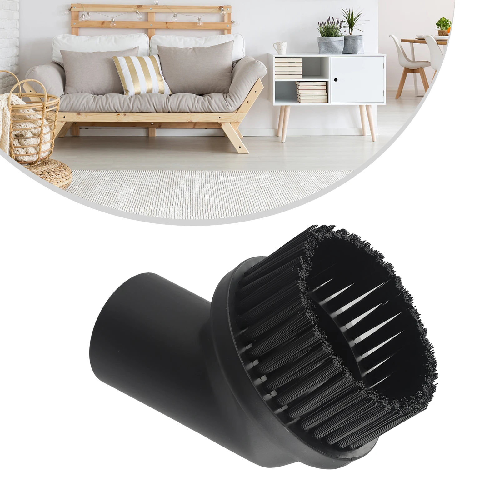 Round Brush Head Nozzle With 32/35mm Adapter Vacuum Cleaner Replacements Attachment Spare Crevice Dust Collector Household Parts