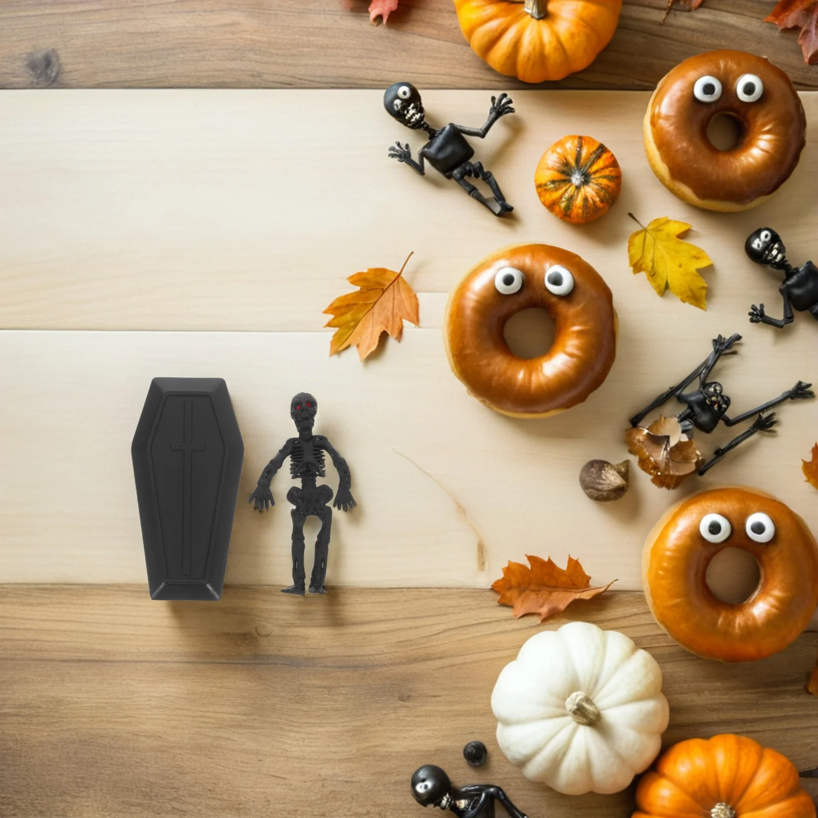 

10Sets Mini Coffin Boxes Plastic Small Realistic Halloween Party Favors Decorations for Pranks Spooky Treat Storage Snap Close