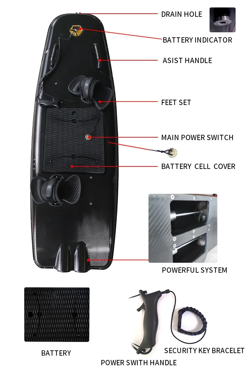 factory price Jetsurf Foil Jet Boards Electric Hydrofoil surfBoard  Efoil    with Motor