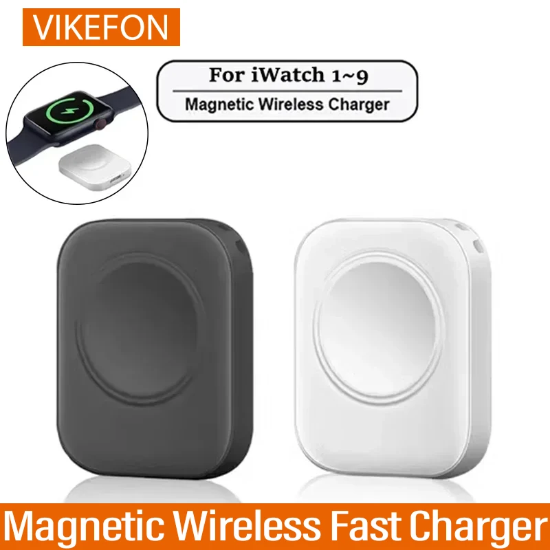 VIKEFON Magnetic Wireless Fast Charger for Apple Watch series 9 8 7 6 5 SE Type C convert Charger for iWatch Series 6 5 3 2 1