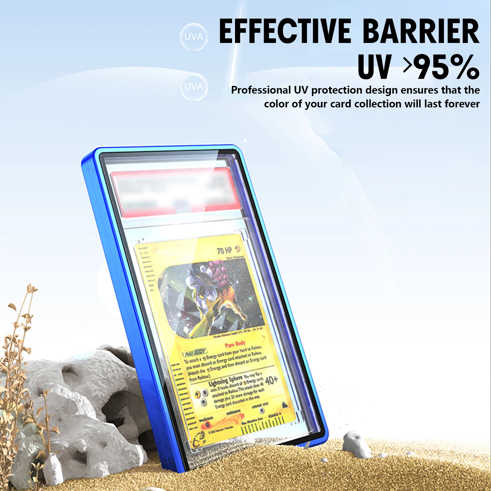 Per BGS PSA graduato Card Slab Protector Magnetic Metal Frame custodia in vetro Sleeves Storage Sports Display Box resistente ai raggi UV e ai graffi