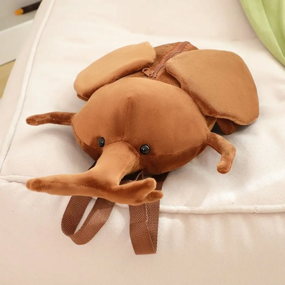 

Artificial Animal Insect Insect Plush Backpack Zipper Design Soft Toy Cicada Plush Doll Backpack Shoulder Bag Brown/Green