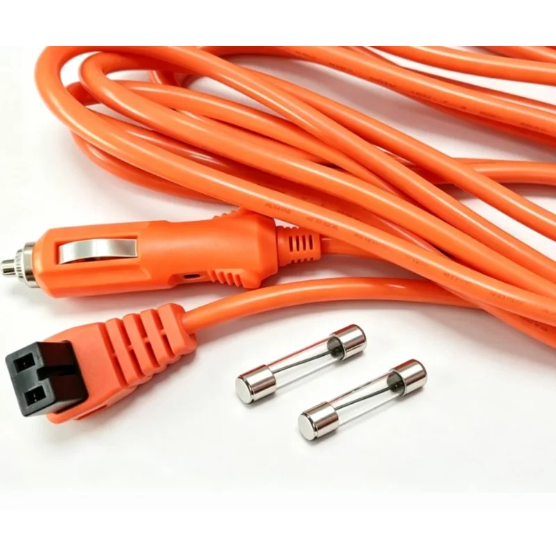 14AWG 3.5m Heavy-Duty Cigarette Lighter Plug to DC Connector Cable for Car Refrigerator/Outdoor Power Station