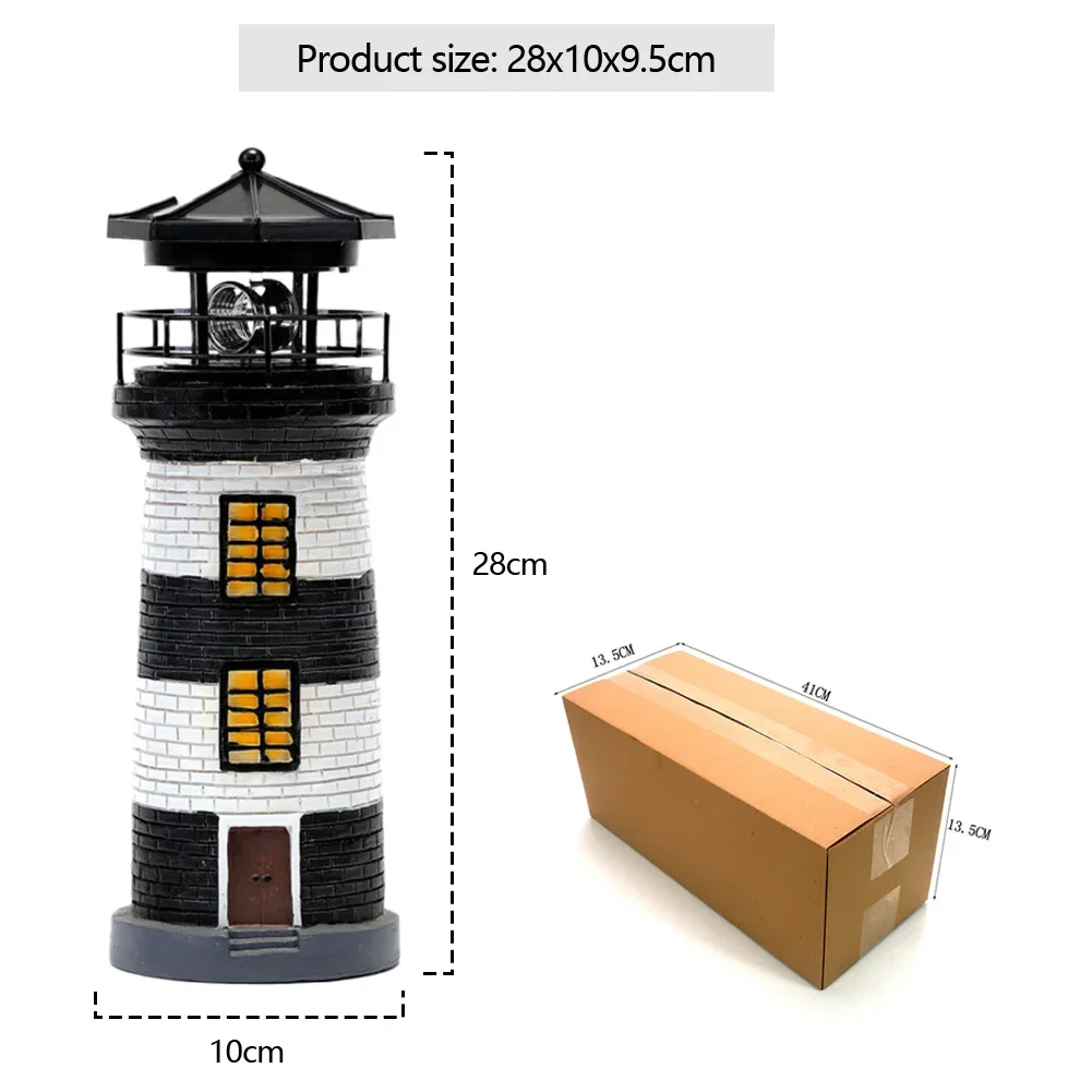 ضوء LED شمسي على شكل منارة ، سياج حديقة ، ساحة ، ديكور خارجي ، مصباح منارة ، إضاءة ، ديكور حديقة