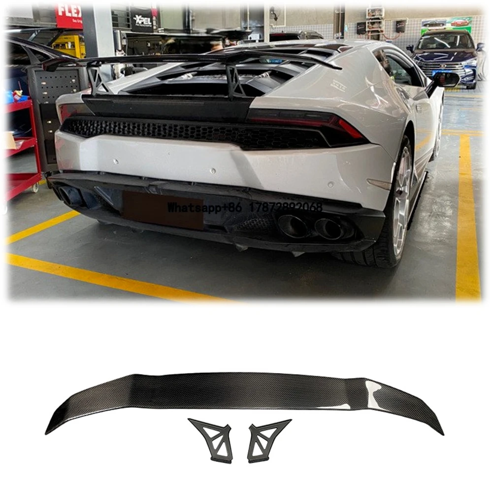 YX V Style High Performance Real Carbon Fiber Rear Spoiler for 2014-2018  Huracan LP580 LP610 Trunk Lid